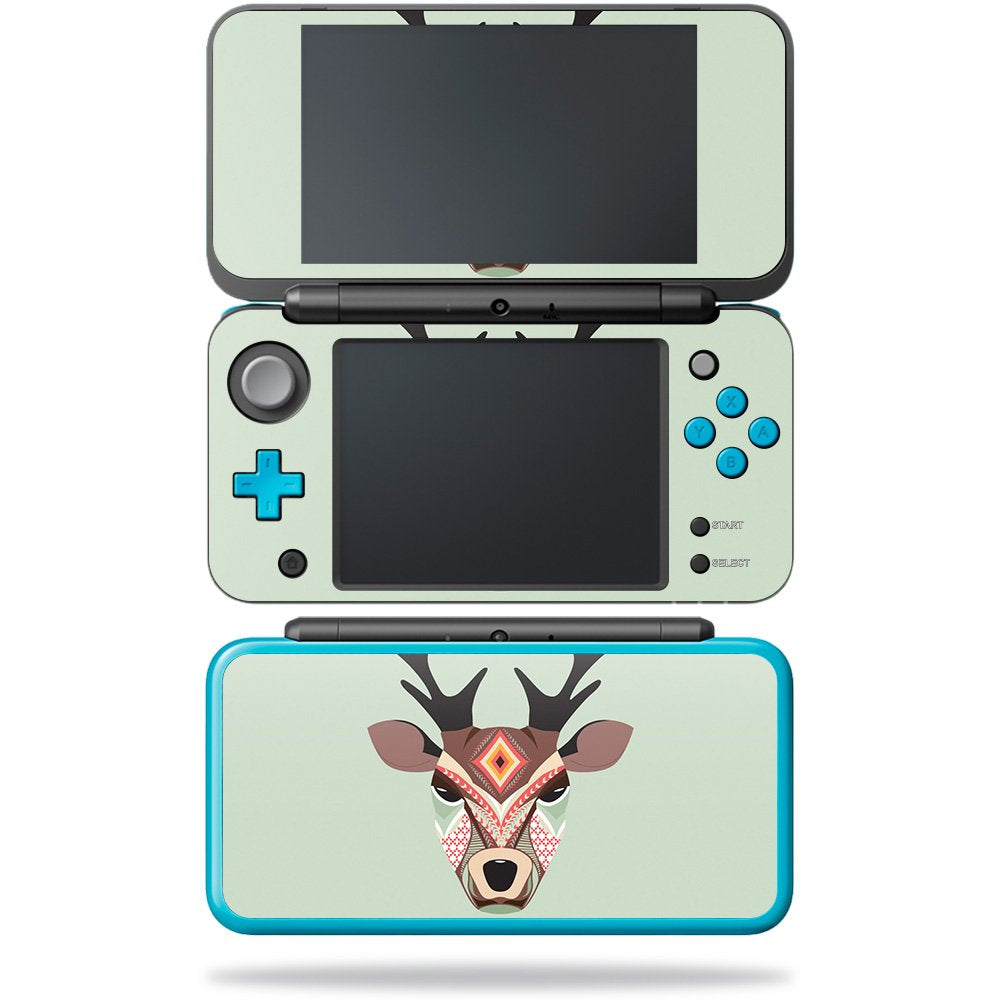MightySkins Skin Compatible with Nintendo New 2DS XL - Aztec Deer | Protective, Durable, and Unique Vinyl Decal wrap Cover | Eas