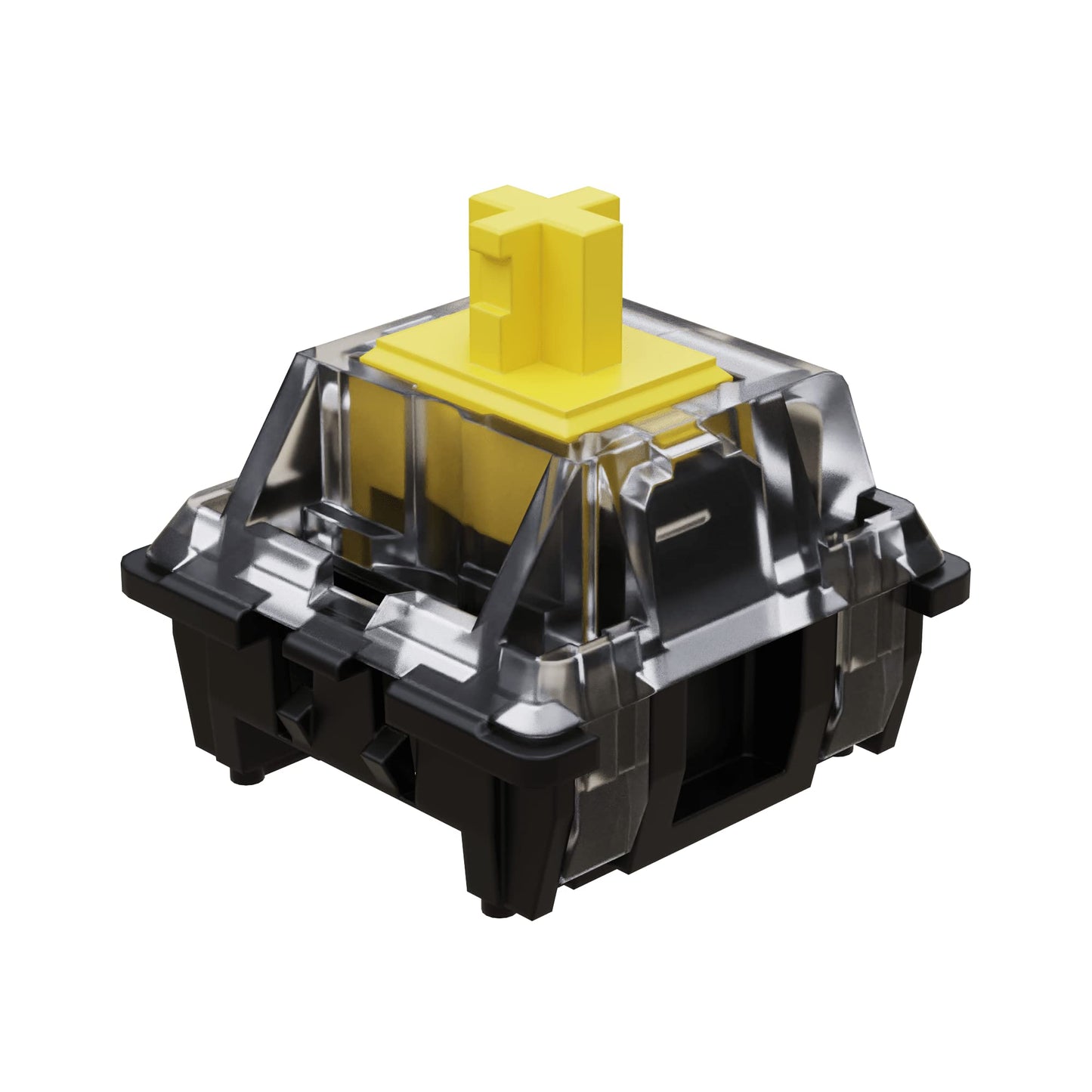 GATERON KS-15 Optical Switches - 65 PCS, 35g Linear, Yellow Clear Top RGB for MX Mechanical Gaming Keyboard
