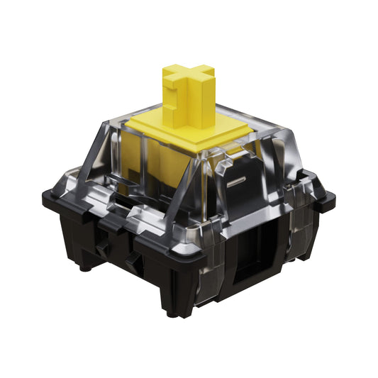GATERON KS-15 Optical Switches - 65 PCS, 35g Linear, Yellow Clear Top RGB for MX Mechanical Gaming Keyboard