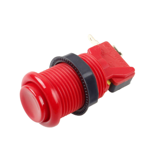 EG STARTS 30mm Arcade Push Button - Switchable Happ Type, Metal, Each Color of 1, Model MS-BUT
