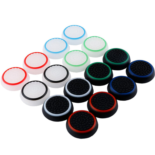 SUBANG 16 Pieces Silicone Noctilucent Thumb Grip Caps Controller Joystick Cap Covers for PS-Series  Xbox-Series Analog Stick Caps Replacement