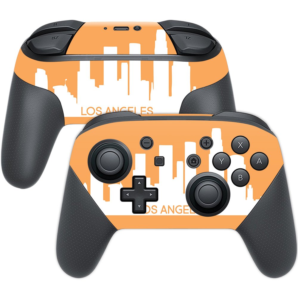 MightySkins Skin Compatible with Nintendo Switch Pro Controller - Los Angeles | Protective, Durable, and Unique Vinyl Decal wrap