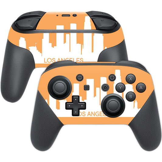 MightySkins Skin Compatible with Nintendo Switch Pro Controller - Los Angeles | Protective, Durable, and Unique Vinyl Decal wrap