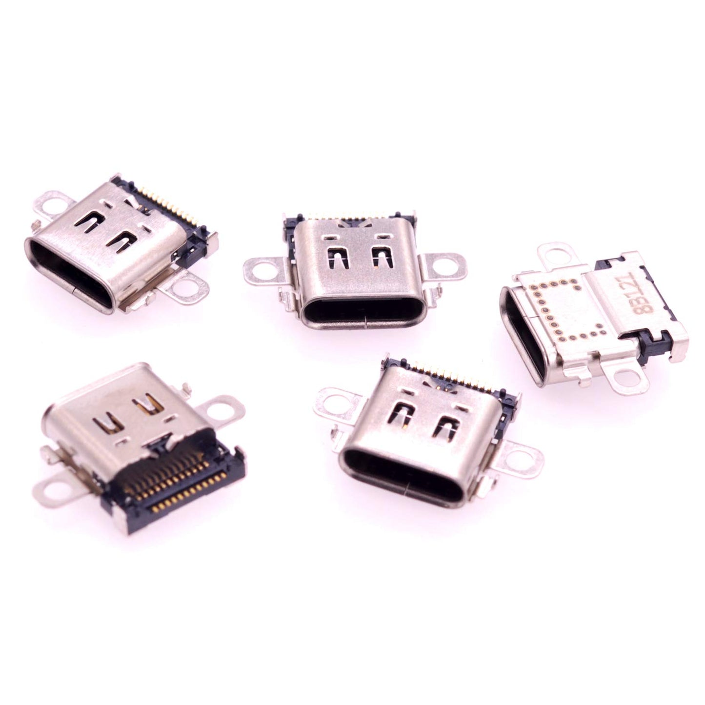 Deal4GO 5 Pack 12-pin SYNC & Power Charge Charging Socket USB C Type-C Port Replacement for Nintendo Switch