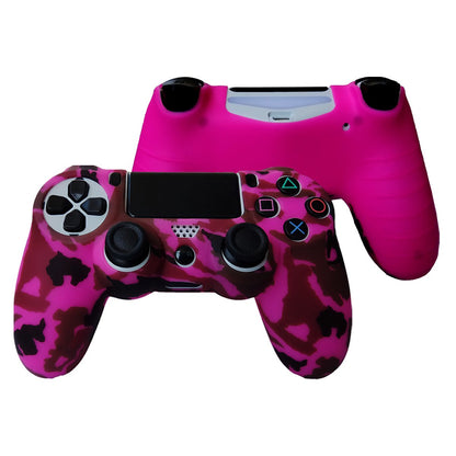 Hikfly Silicone Gel Controller Cover for PS4/PS4 Slim/Pro - Peach with 8 FPS Pro Thumb Grip Caps