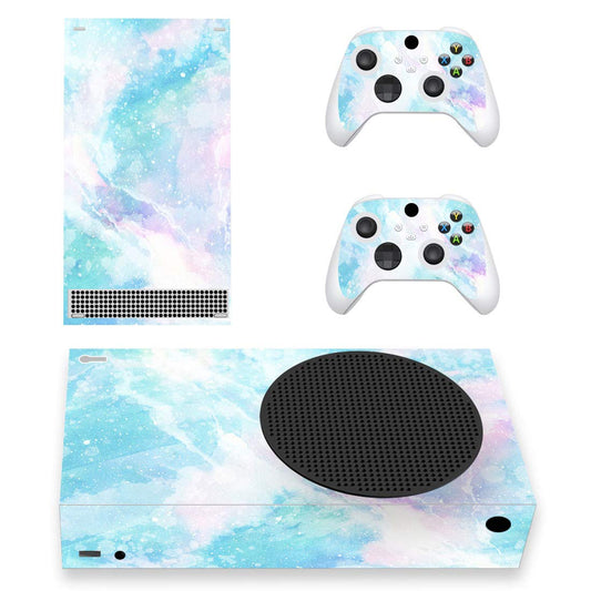 PlayVital Pale Blue Watercolor Custom Vinyl Skins for Xbox Core Wireless Controller  Wrap Decal Cover Stickers for Xbox Series S Console Controller