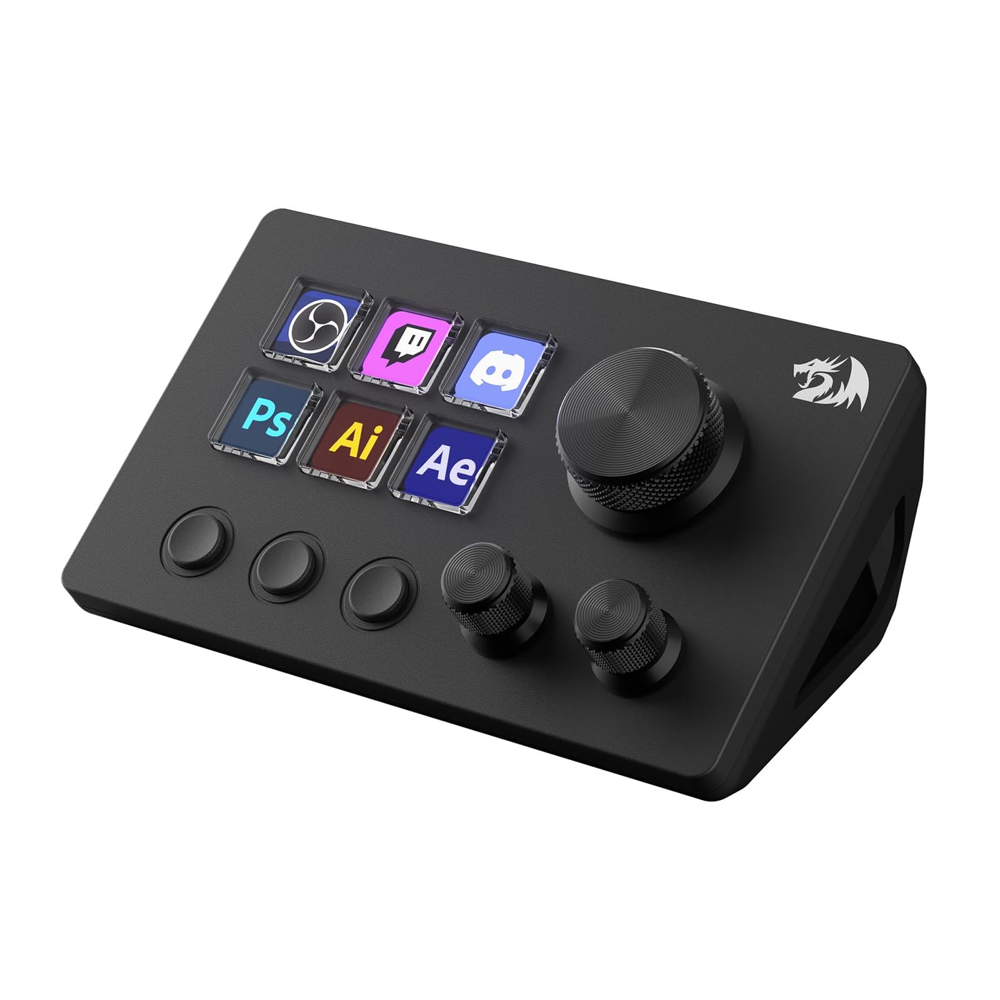 Redragon SS551 Stream Controller - All-in-One Macro Pad  LCD Keys & Dials  Stream Station for Content Creators  Streaming  Gaming - PC & Mac Compatible