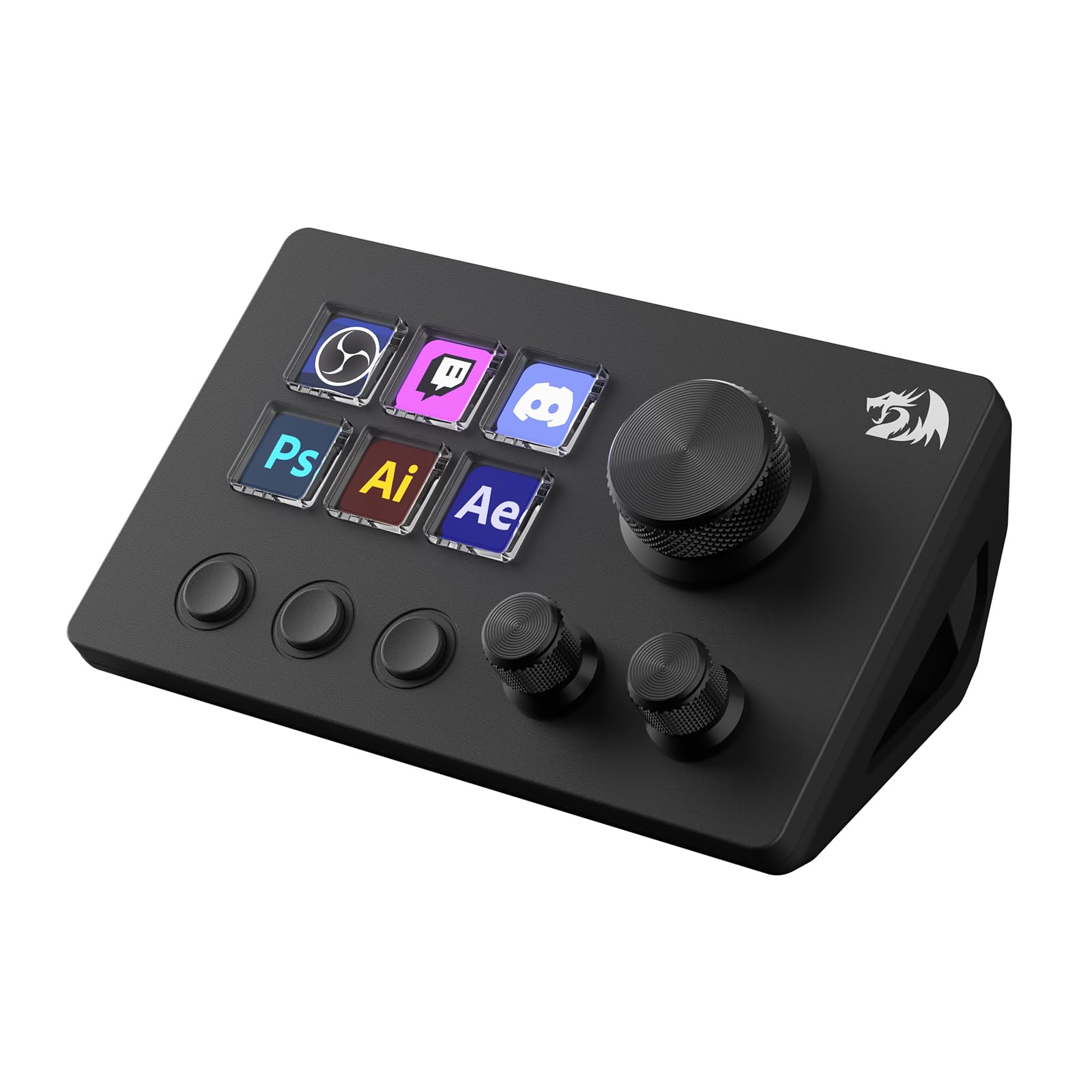 Redragon SS551 Stream Controller - All-in-One Macro Pad  LCD Keys & Dials  Stream Station for Content Creators  Streaming  Gaming - PC & Mac Compatible