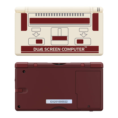 eXtremeRate DS Lite Replacement Housing Shell - Classic FC Style Console Case Cover with Buttons & Screen Lens, Model DSLY001