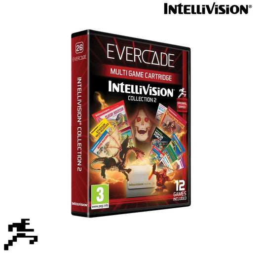 Koch Media Evercade Intellivision Cartridge 2 – 12 Classic Games, Red, Model 5060690795827, Compatible with Evercade VS & Handheld