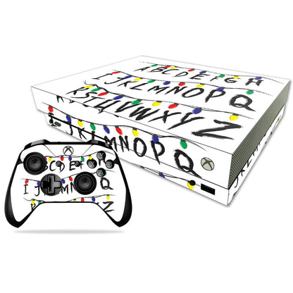 MIGHTY SKINS Xbox One X Skin - Stranger Alphabet Vinyl Decal Wrap, Durable & Easy to Apply, Model MIXBONXCMB-Stranger Alphabet