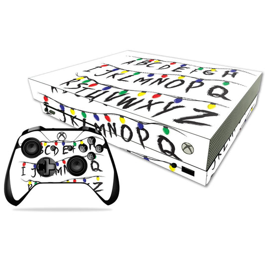 MIGHTY SKINS Xbox One X Skin - Stranger Alphabet Vinyl Decal Wrap, Durable & Easy to Apply, Model MIXBONXCMB-Stranger Alphabet