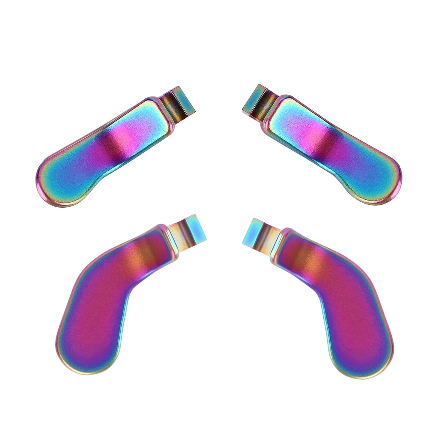 4 Pcs Elite Controller Paddles for Xbox Elite Controller Series 2 Elite 2 Core Controller Stainless Steel Paddles Hair Trigger Locks Replacement Parts for Xbox Elite One Controller(Rainbow)