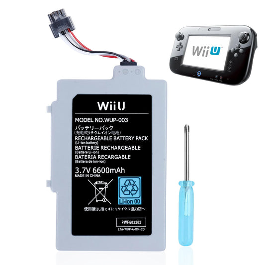 UCEC 6600mAh Gamepad Battery Replacement Rechargeable Battery Pack Accessories Compatible with Nintendo U Gamepad WUP-010  WUP-012