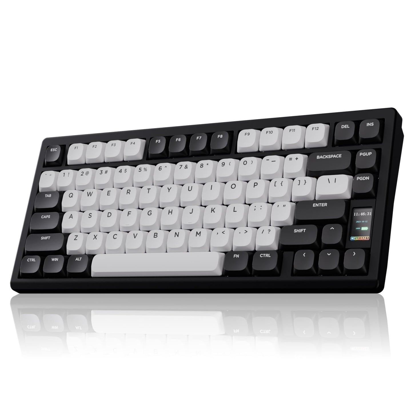 OOCTPK Wireless Mechanical Gaming Keyboard - Chilkey ND75 LP, Bluetooth/2.4G/USB-C, RGB Custom, UltraThin, Black