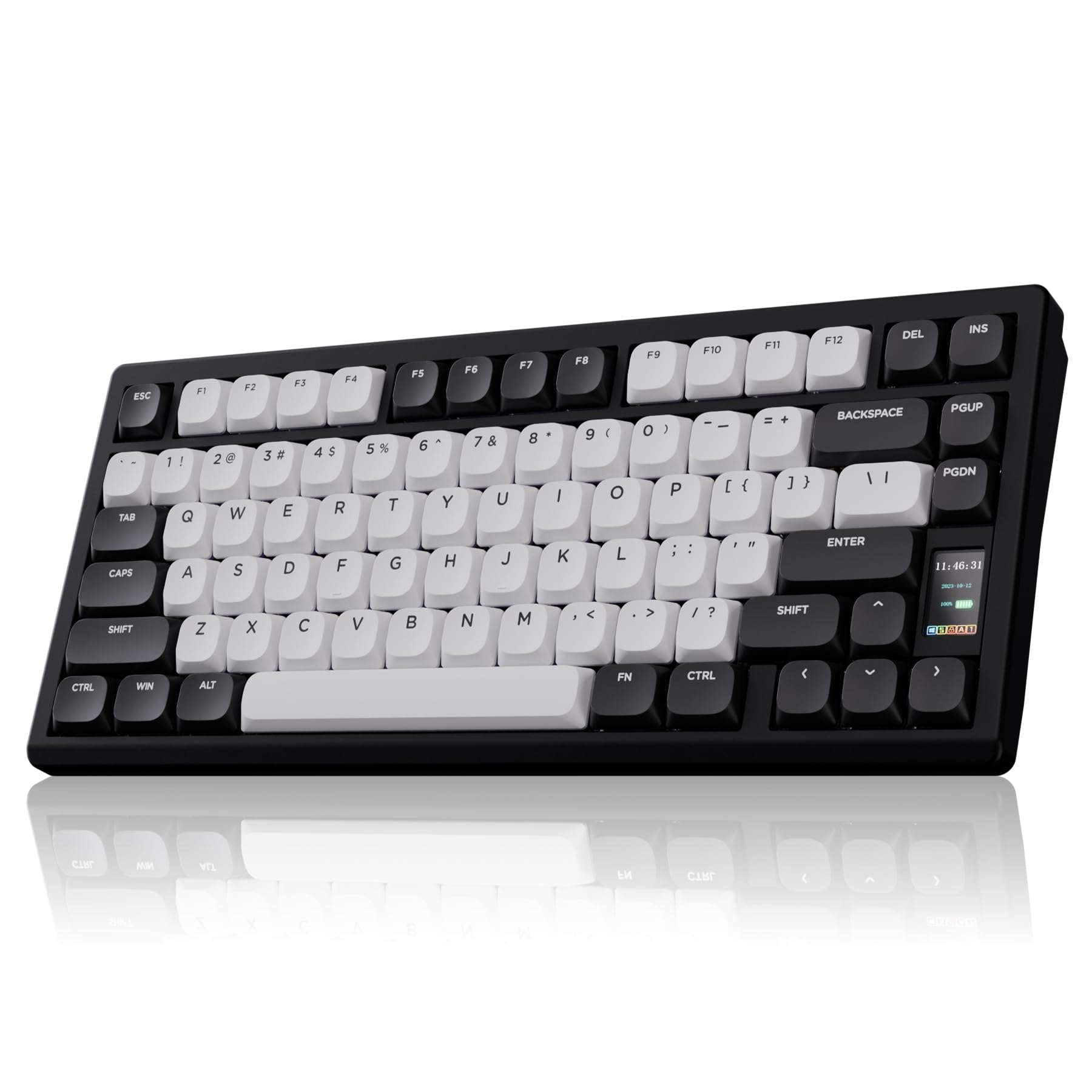 OOCTPK Wireless Mechanical Gaming Keyboard - Chilkey ND75 LP, Bluetooth/2.4G/USB-C, RGB Custom, UltraThin, Black