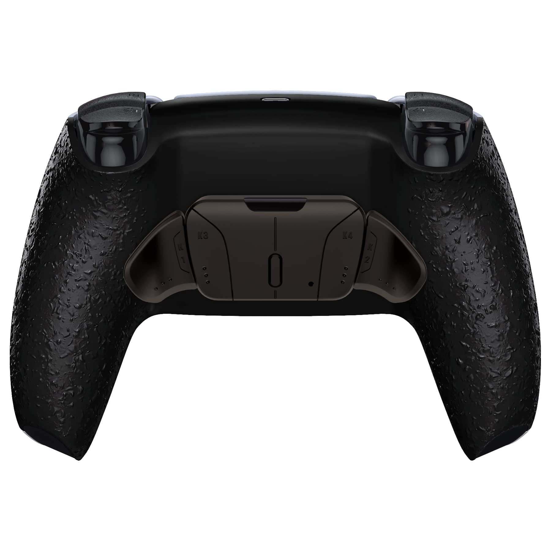 eXtremeRate Textured Black Programmable Real Metal Buttons (RMB) Version RISE4 Remap Kit for PS5 Controller BDM-030 040 050  Upgrade Board & Redesigned Back Shell & 4 Back Buttons for PS5 Controller