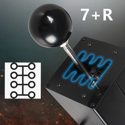 GSTP PC USB Simulator Shifter for G29 G27 G25 G920 T300RS/GT - 7+R Black Compatible with ATS ETS Dust WRC Sim Racing Games