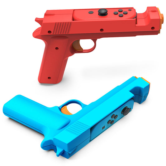 Nargos Shooting Game Gun for Nintendo Switch/Switch OLED Joy-Con Controller  Hand Grip Motion Controller for The House of the Dead  Wild Guns Reloaded and Spooky Spirit Shooting Gallery (Blue Red)