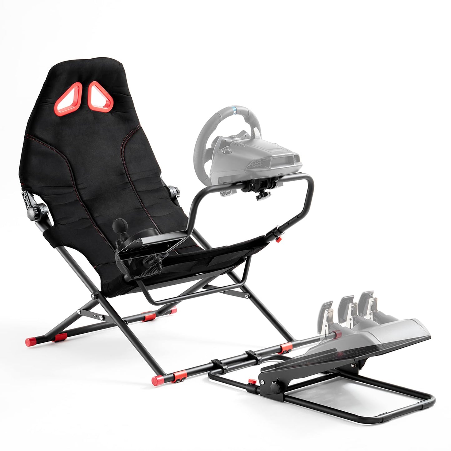 RACGTING Racing Simulator Cockpit for G920/G29/G923, Compatible with T248/T300RS, Black Racing Wheel Stand