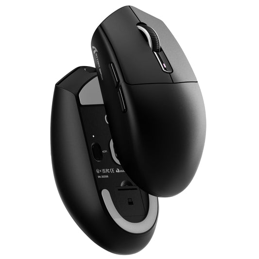 MAMBASNAKE Attack Shark G3 Wireless Gaming Mouse with Tri Mode Wired/2.4Ghz/BT 59g Ultra-Lightweight 25000 DPI 1000 Polling PixArt PAW3311 Sensor 500mAh Long Battery Programmable for PC Gamer(Black)