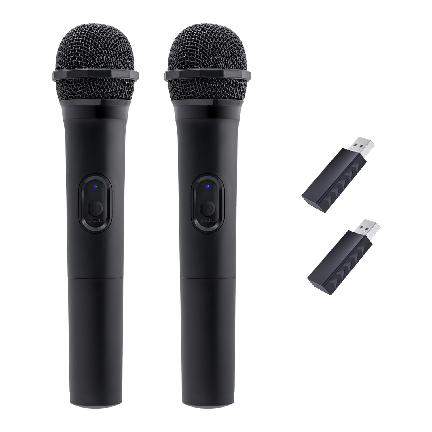 Mcbazel Wireless USB Gaming Microphone, 2 Pack, Compatible with Xbox, PS5, Switch, Black, Model MT-010273