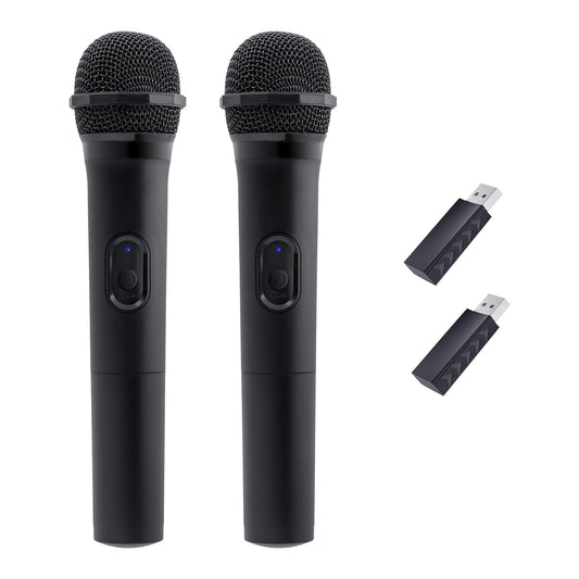 Mcbazel Wireless USB Gaming Microphone, 2 Pack, Compatible with Xbox, PS5, Switch, Black, Model MT-010273