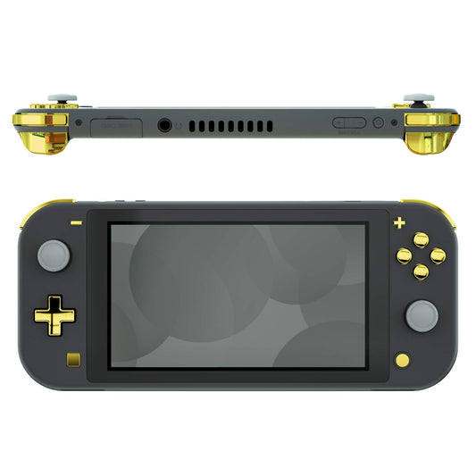 eXtremeRate Chrome Gold Glossy Replacement ABXY Home Capture Plus Minus Keys Dpad L R ZL ZR Trigger for Nintendo Switch Lite  Full Set Buttons Repair Kits with Tools for Nintendo Switch Lite