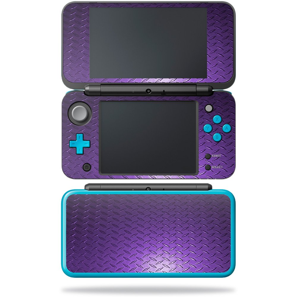 MIGHTY SKINS Skin for Nintendo New 2DS XL - Purple Diamond Plate, Durable Vinyl Decal, Easy to Apply & Change Styles