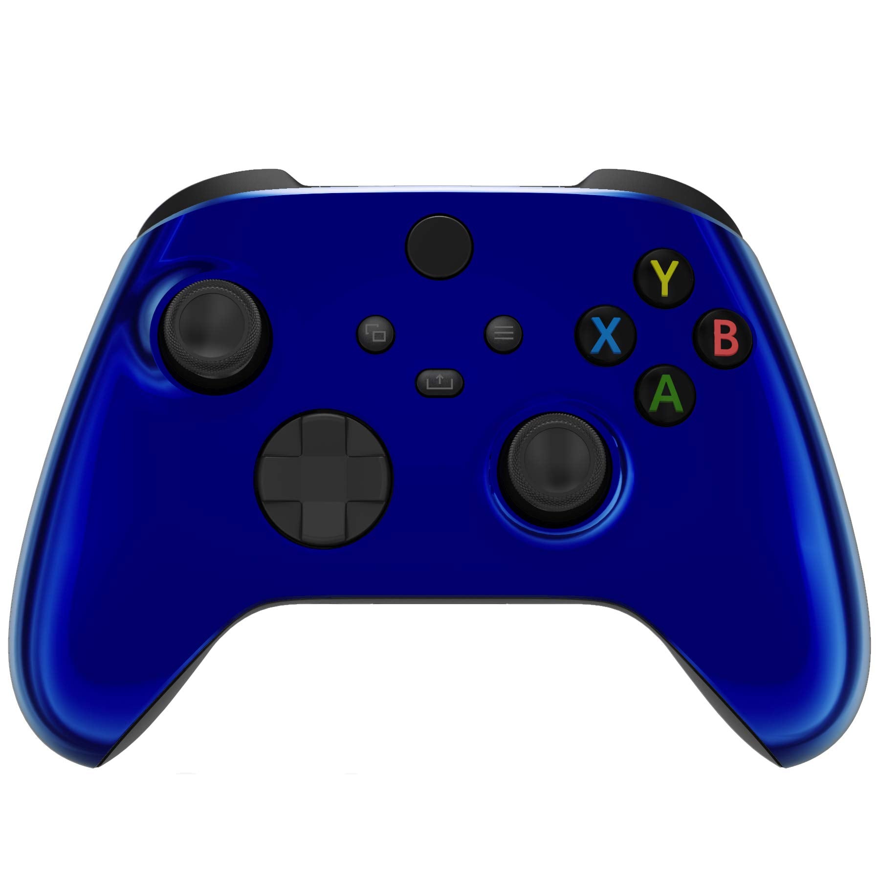 eXtremeRate Custom Shell for Xbox Controller - Chrome Blue Faceplate - Model FX3D404