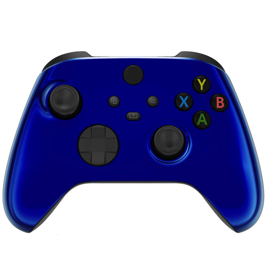 eXtremeRate Custom Shell for Xbox Controller - Chrome Blue Faceplate - Model FX3D404