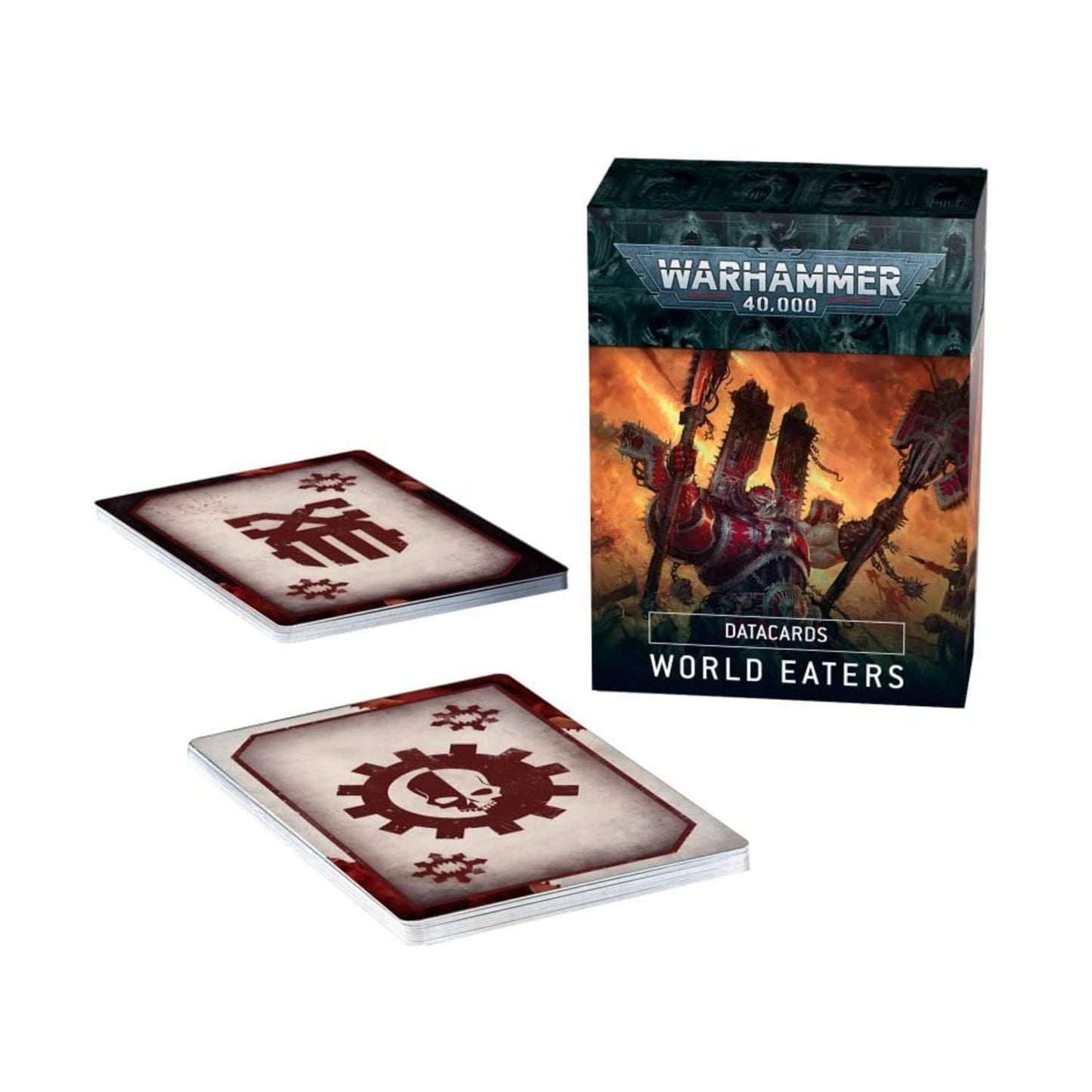Games Workshop Warhammer 40,000 Datacards - World Eaters, One Size, Plastic, White, Model 60050102007