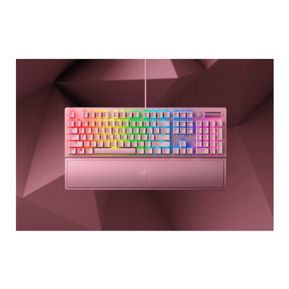 Razer BlackWidow V3 Gaming Keyboard - Mechanical Green Switch, RGB Lighting, Quartz Pink (Renewed)
