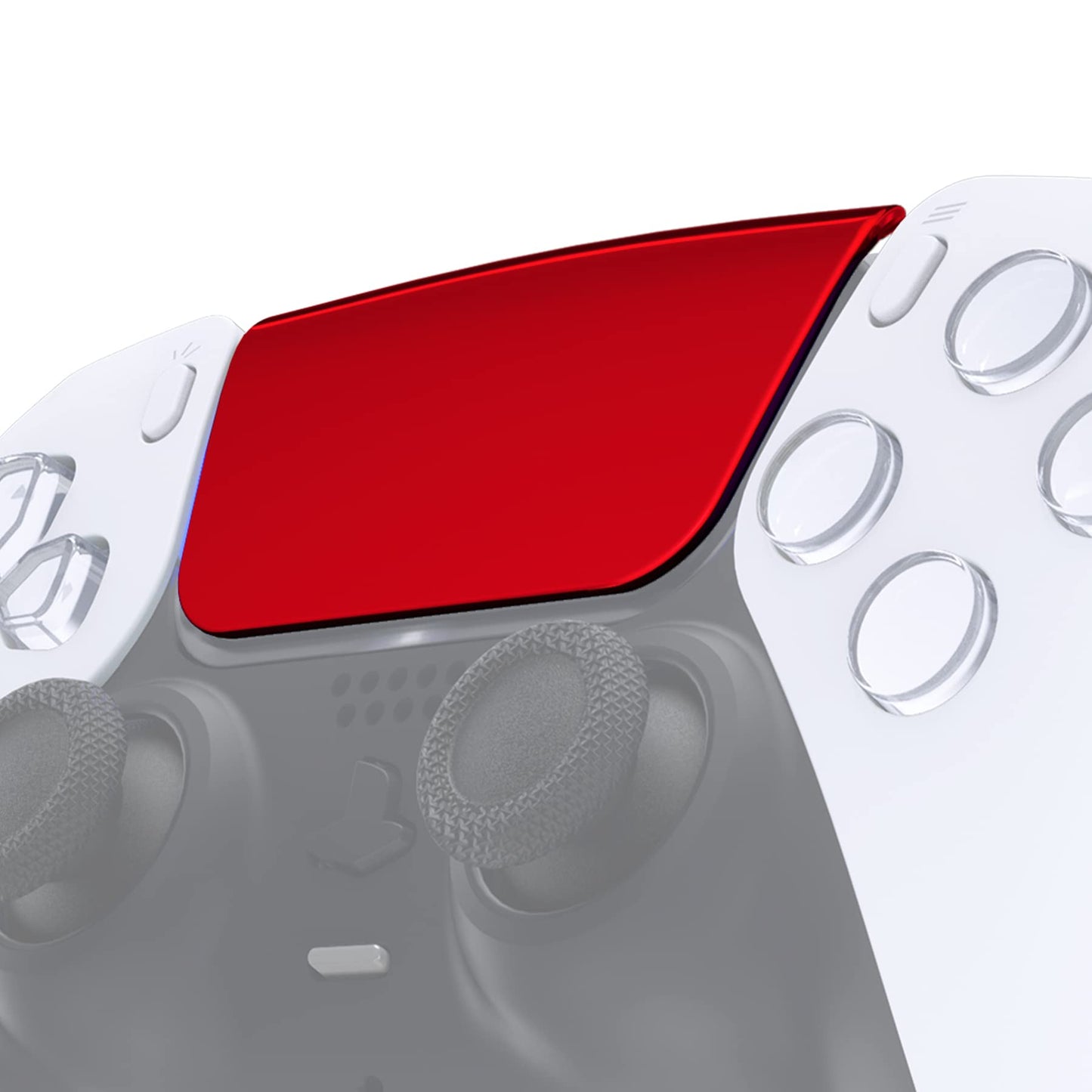 eXtremeRate Replacement Touchpad Cover Compatible with ps5 Controller BDM-010 020 030 040 050 060 Models  Custom Glossy Chrome Red Touch Pad Repair Part Compatible with ps5