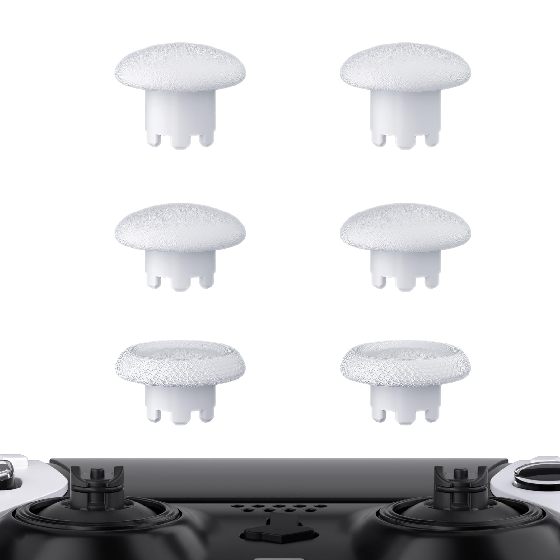 eXtremeRate Robot White Replacement Swappable Thumbsticks for PS5 Edge Controller, Custom Interchangeable Analog Stick Joystick 