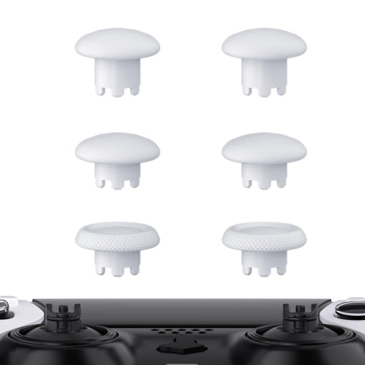eXtremeRate Robot White Replacement Swappable Thumbsticks for PS5 Edge Controller, Custom Interchangeable Analog Stick Joystick 