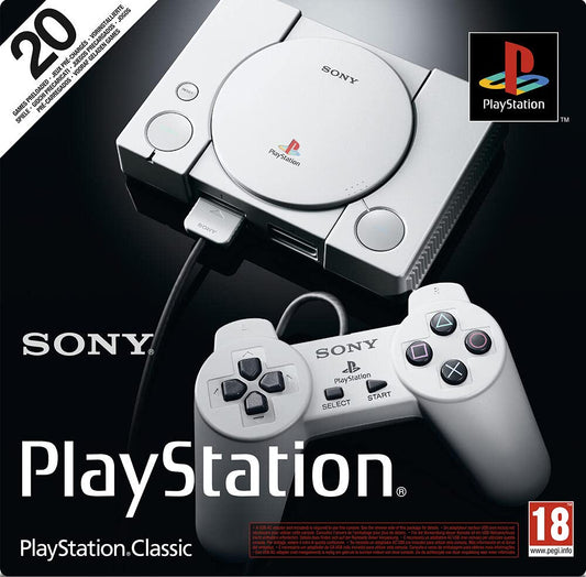 PlayStation Classic Console - Model 169610 - White Color - Retro Gaming Experience