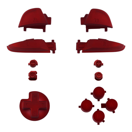 eXtremeRate Red Repair ABXY D-pad ZR ZL L R Keys for Nintendo Switch Pro Controller  Glossy DIY Replacement Full Set Buttons with Tools for Nintendo Switch Pro - Controller NOT Included