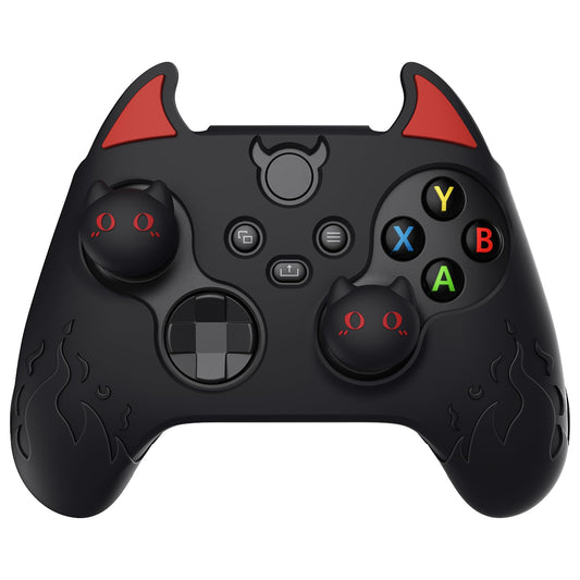 PlayVital Halloween Cute Demon Silicone Cover for Xbox Series X/S Controller  Kawaii Anti-Slip Controller Skin Grip Protector for Xbox Core Wireless Controller with Thumb Grip Caps - Black
