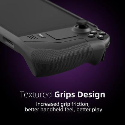 Skull & Co. GripCase SD for Steam Deck - Black, Soft Protective Case with Textured Grips, Shock-Absorption, Non-Slip Design