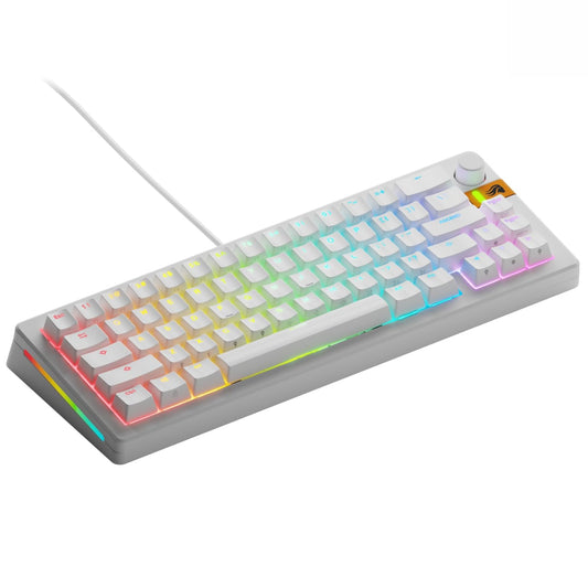 Glorious Gaming - GMMK 3 HE Rapid Trigger Keyboard  Hall Effect  8K Polling Rate  MX Mechanical & Magnetic Switches  Hotswappable 65% Keyboard  Modular Gasket System  Doubleshot PBT keycaps (White)