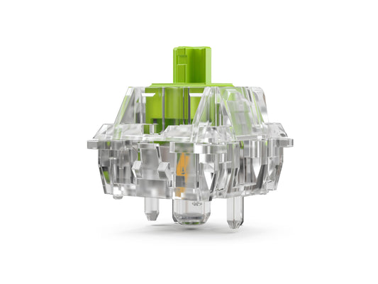 Glorious Raptor Clicky Switches for Mechanical Keyboards for Gaming: 36 PCS  5-pin  Transparent for MAX RGB  Pre-Lubed  Compatible with MX Keycaps  fine Click Bar for Thocky Sound