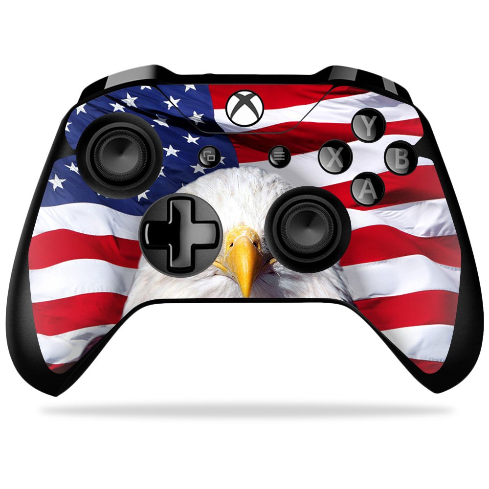 MIGHTY SKINS MightySkins Skin for Xbox One X Controller - Durable Vinyl Decal Wrap, America Strong, Easy to Apply/Remove, Made in USA