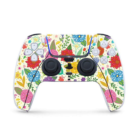 MightySkins Gaming Skin for PS5 / Playstation 5 Controller - Flower Garden | Protective Viny wrap | Easy to Apply and Change Style | Made in The USA