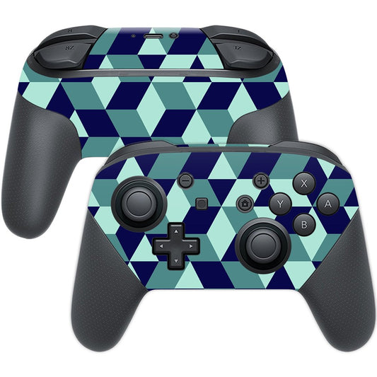 MightySkins Skin Compatible with Nintendo Switch Pro Controller - Geo Tile | Protective, Durable, and Unique Vinyl Decal wrap Co