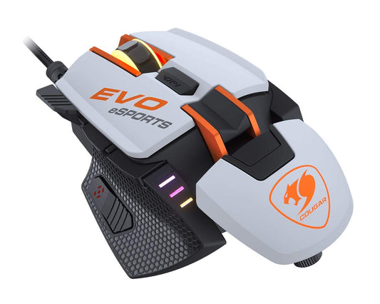 COUGAR 700M EVO Gaming Mouse - 16000 DPI, Adjustable Palm Rest, Weights, Black, Metal