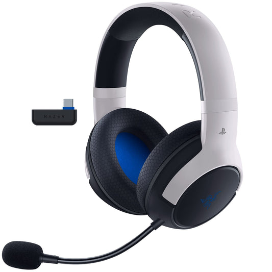 Razer Kaira HyperSpeed Wireless Gaming Headset - 50mm Drivers, 30 Hr Battery, Bluetooth - White/Black - PS5/PS4/PC/Mobile