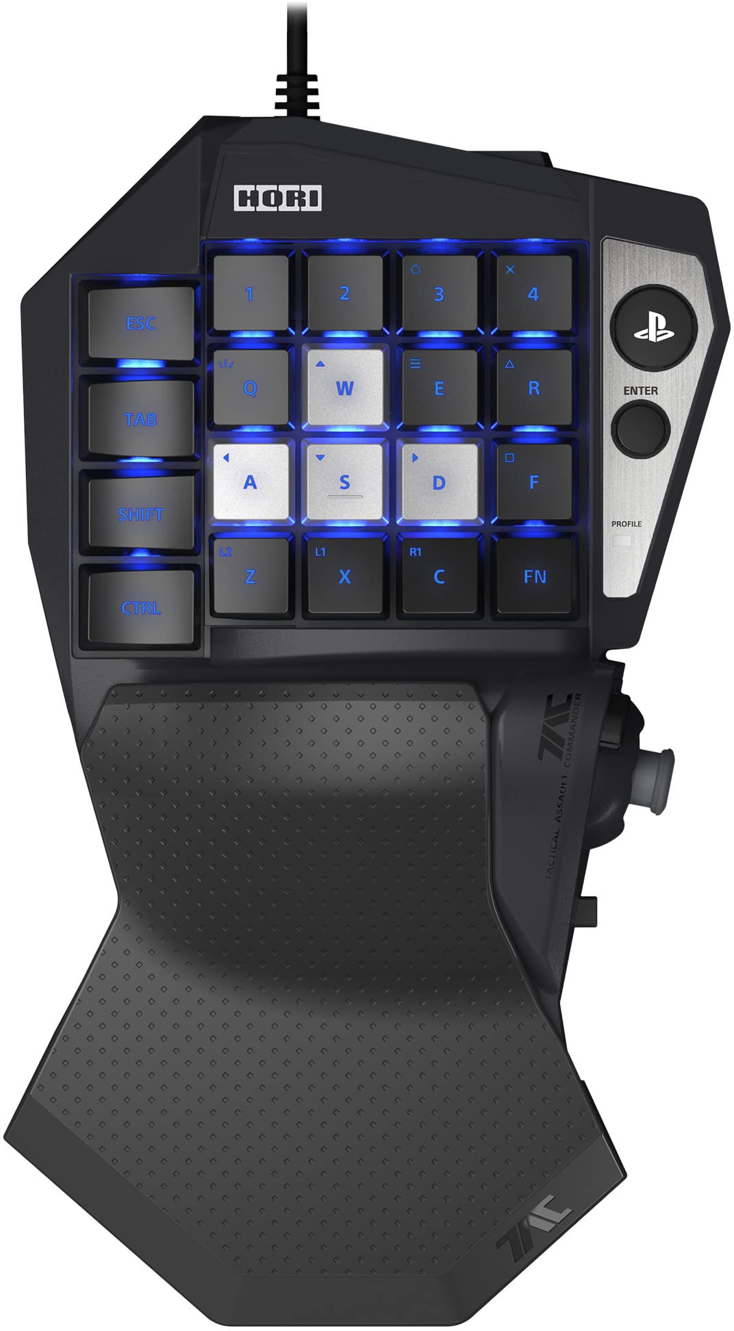 HORI Tactical Assault Commander Mechanical Keypad for PS5, PS4 & PC - Black, Model SPF-030U, Ideal for FPS & MMO Gaming