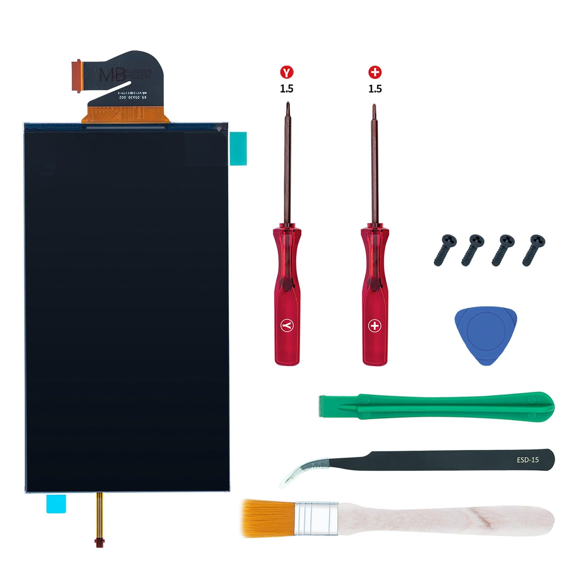 Wigearss Replacement LCD Screen for N Switch Lite  LCD Screen Display Panel Whit Screen Protector Repair kit for Switch Lite
