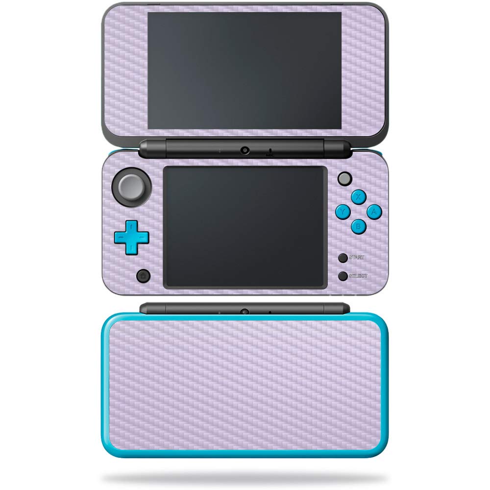 MightySkins Carbon Fiber Skin for Nintendo New 2DS XL - Lilac | Protective  Durable Textured Carbon Fiber Finish | Easy to Apply  Remove  and Change Styles | Made in The USA (CF-NI2DSXL-Solid Lilac)